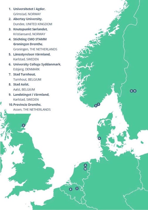Map of In For Care partners