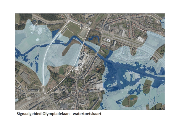 Signaalgebied Olympiadelaan - watertoetskaart